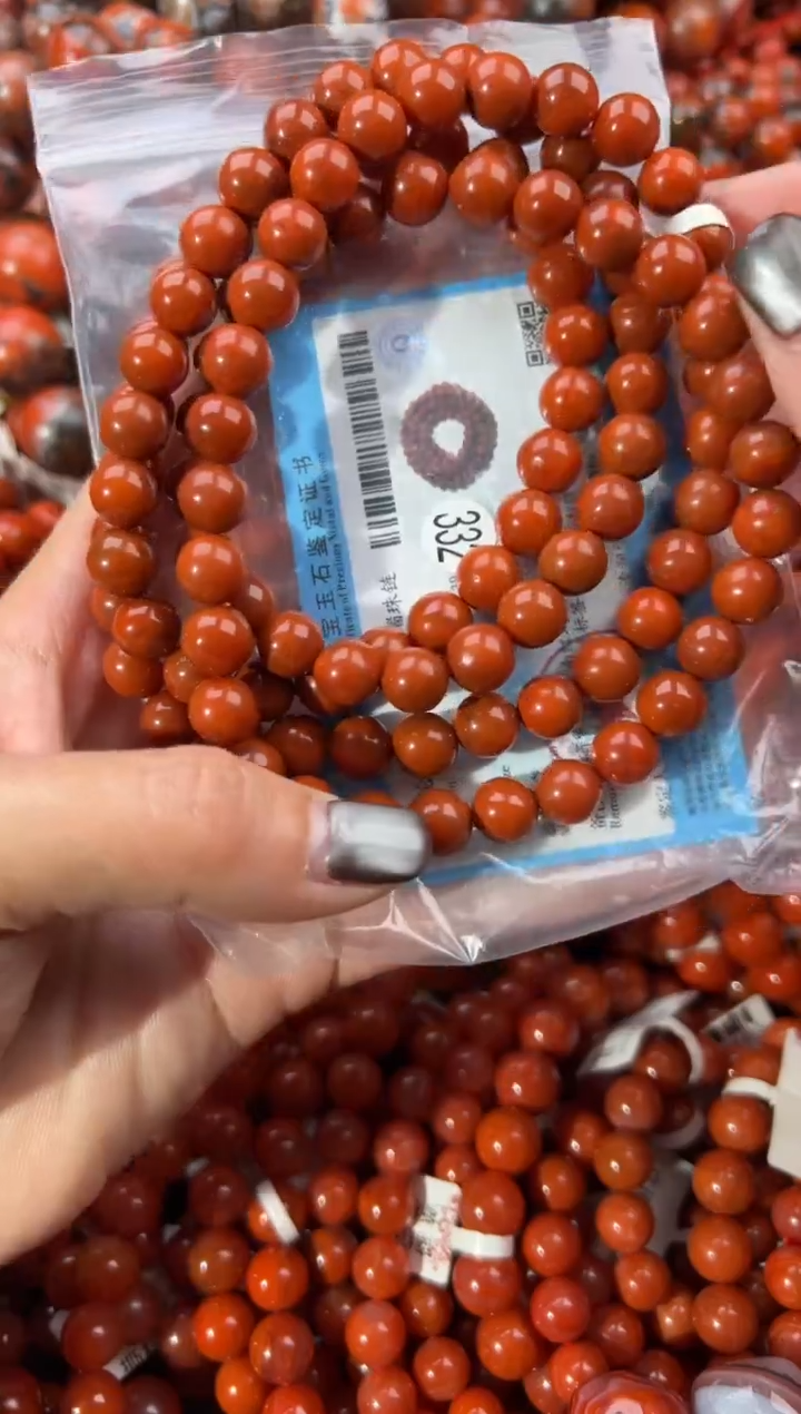 未镶嵌手串南红玛瑙2****67+