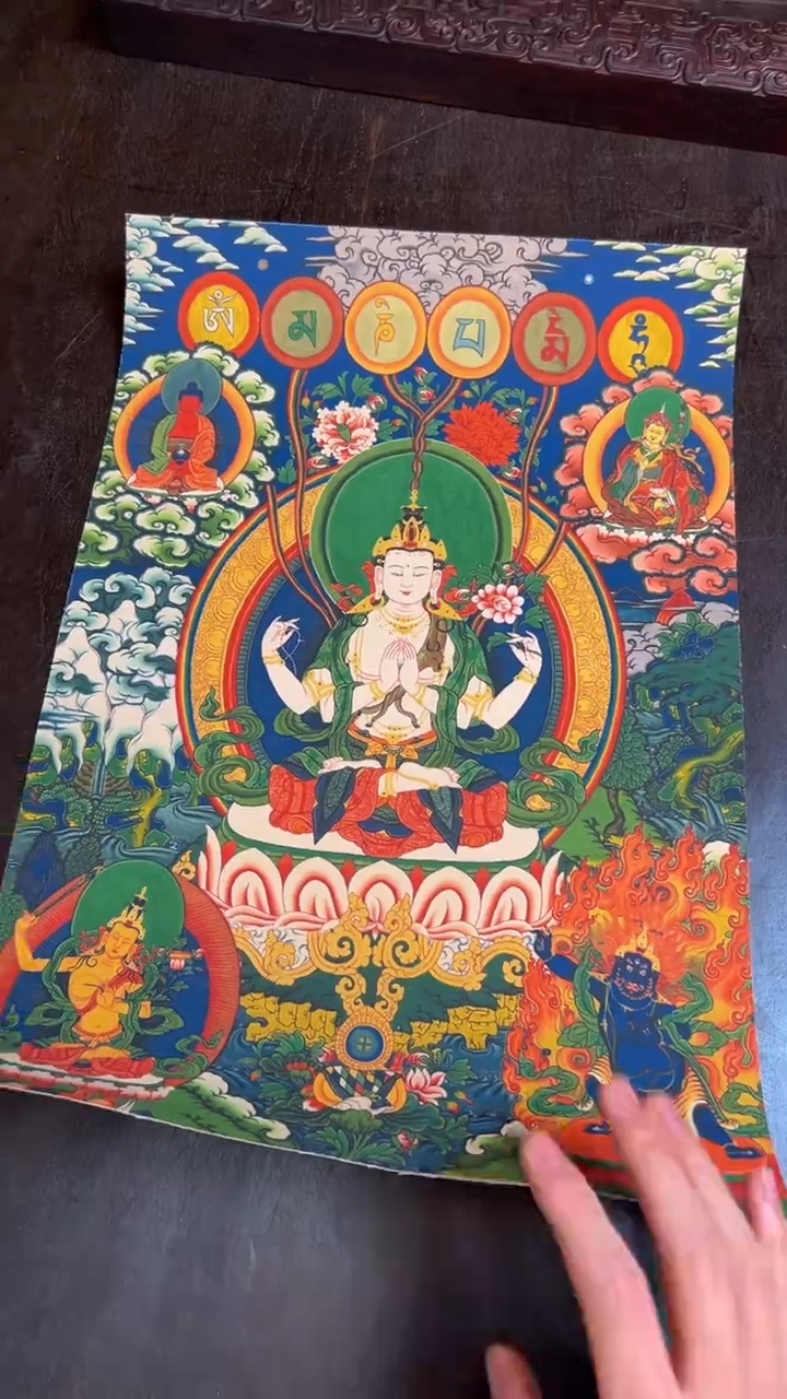 装裱画精品手绘唐卡链接--A小尺幅