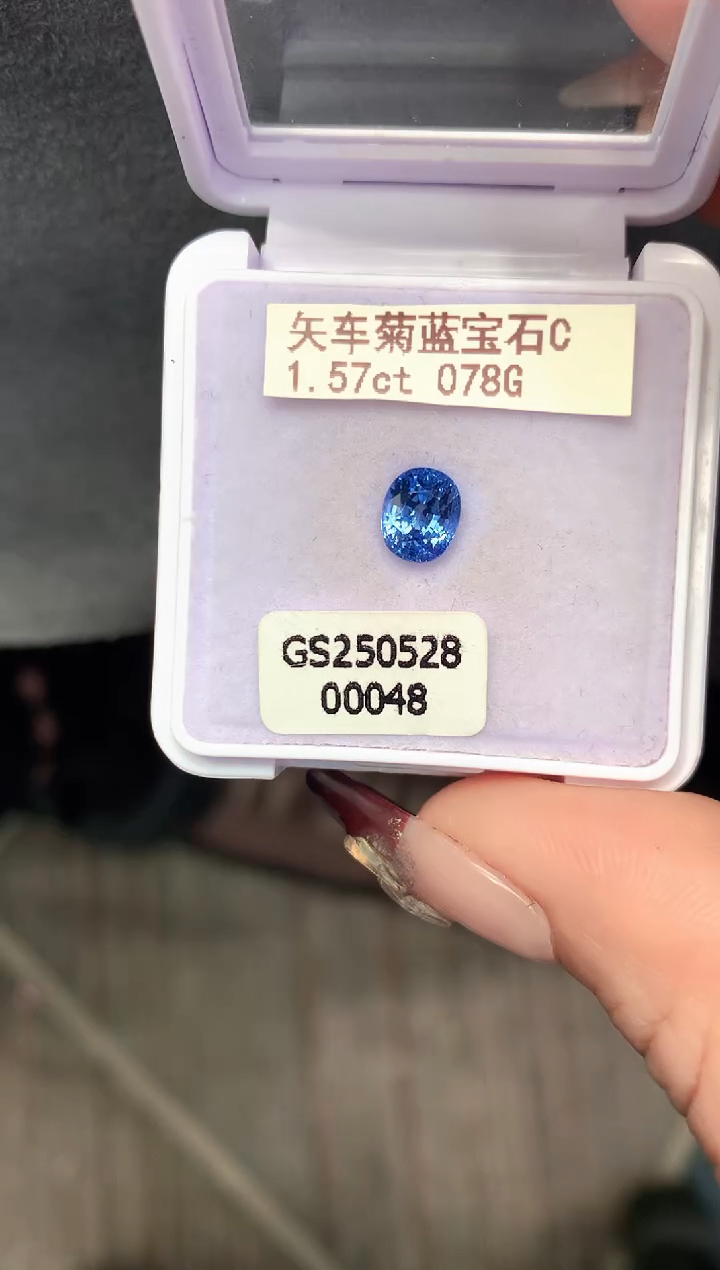 裸石蓝宝石1.57克拉矢车菊