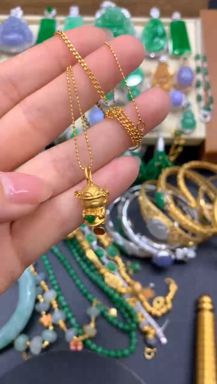 【闪购商品】翡翠颈饰18K金镶嵌358-中国好珍宝