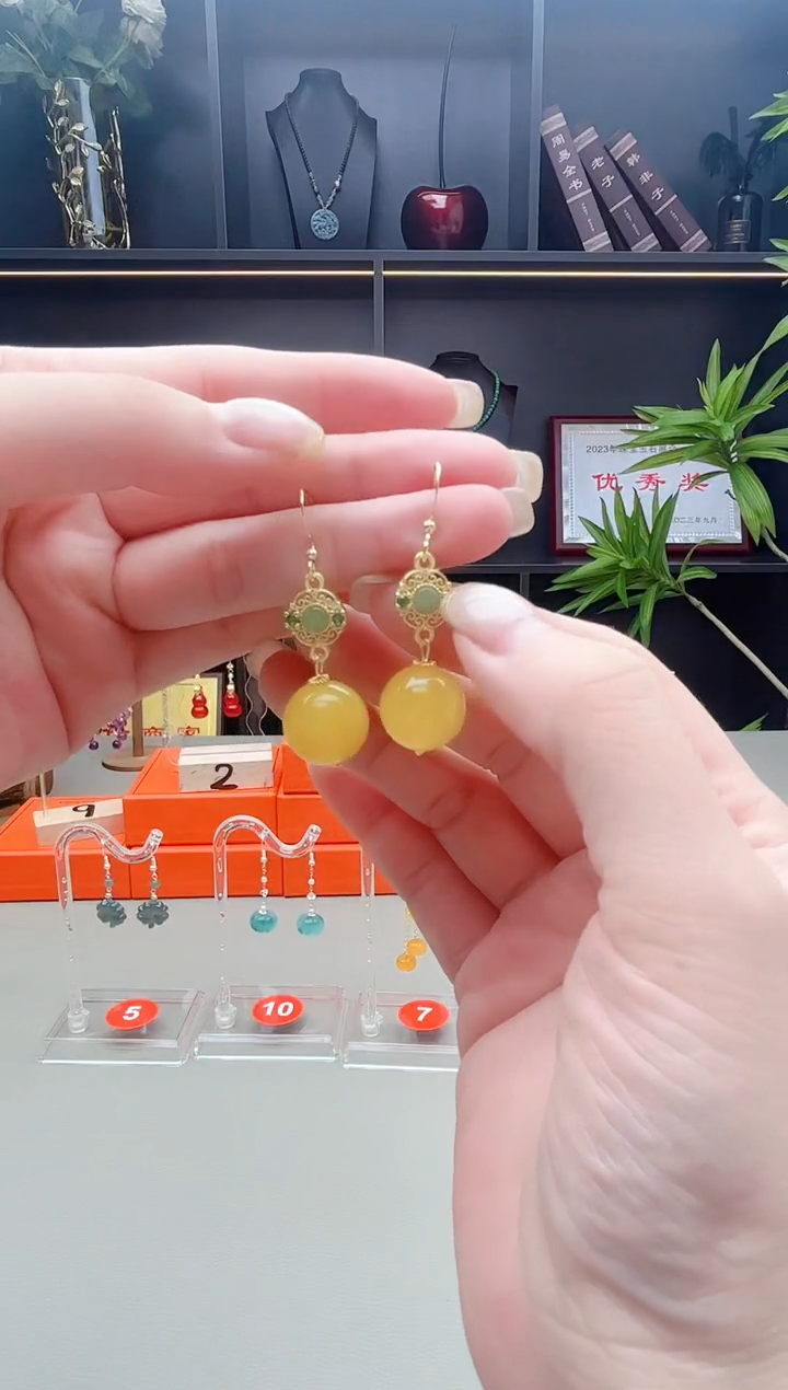 未镶嵌耳钉玛瑙/玉髓202