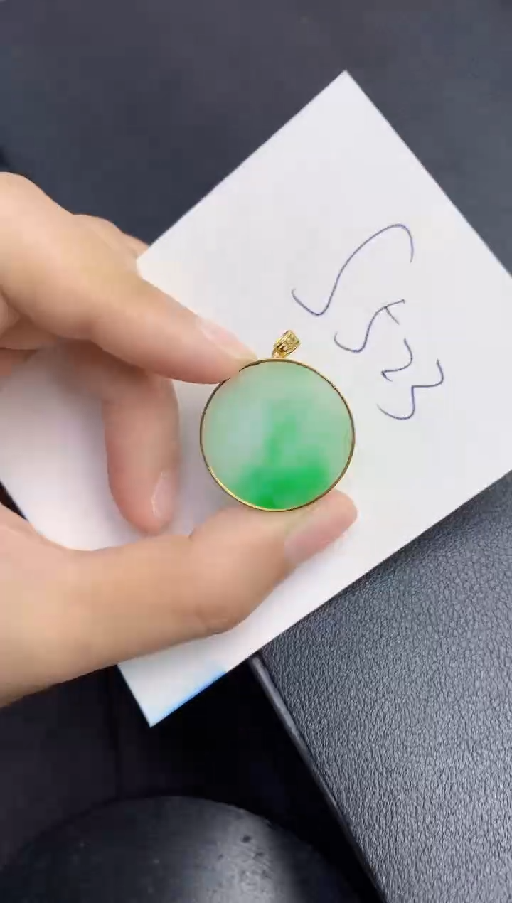 【闪购商品】翡翠颈饰18K金镶嵌000000000