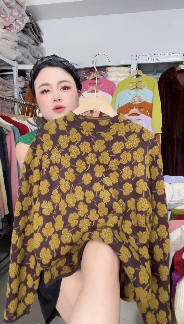 三叶 毛衣 秋香黄 