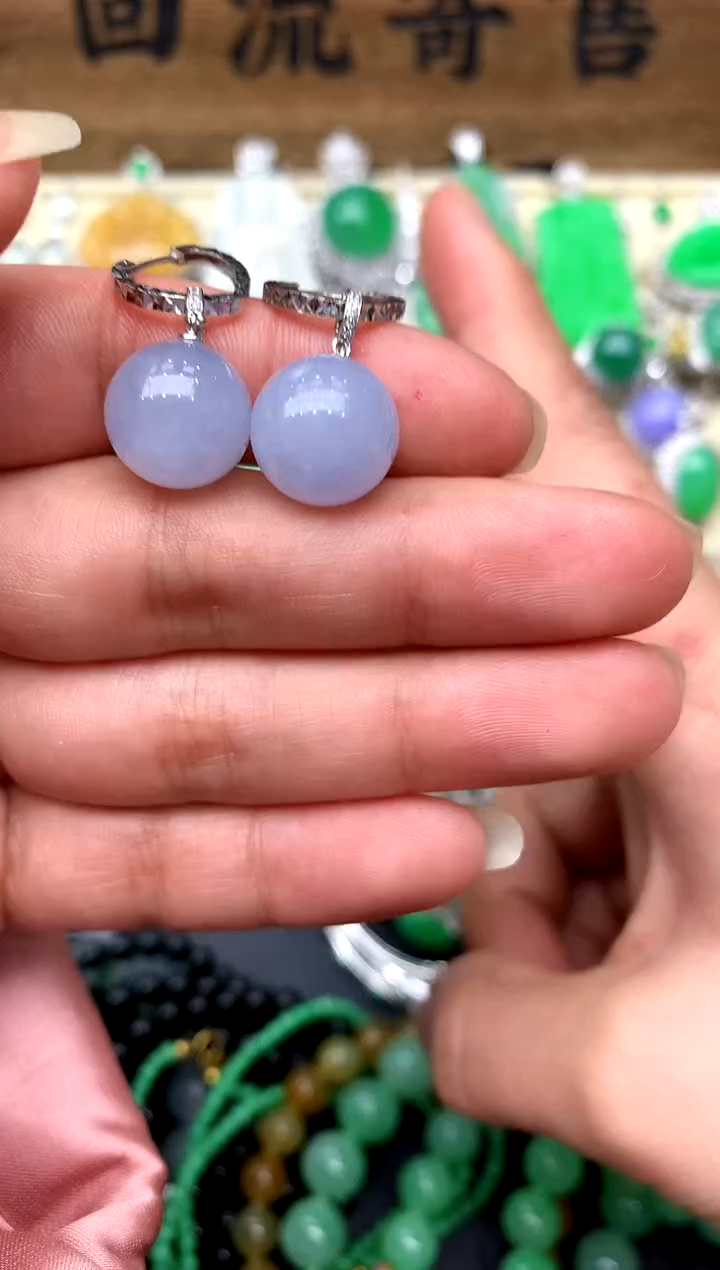 【闪购商品】翡翠耳饰18K金镶嵌54-中国好珍宝