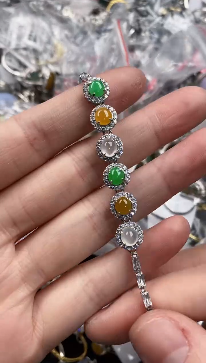 银S925镶嵌戒指翡翠555              4