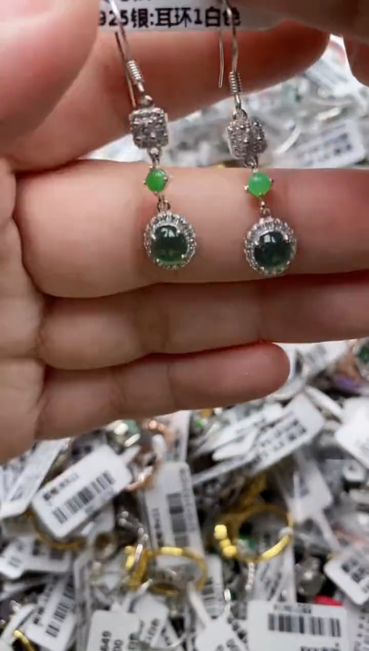 【闪购商品】翡翠戒指银S925镶嵌33333---5