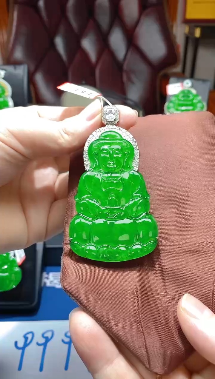 【闪购商品】翡翠颈饰未镶嵌天然A货翡翠吊坠Y18