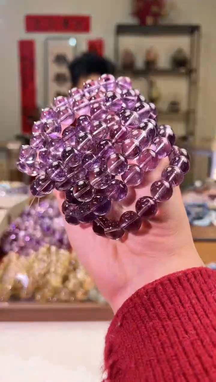 【闪购商品】紫晶手串未镶嵌12+mm巴西紫水（多样性发其一）