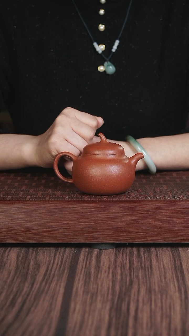 【闪购商品】紫砂茶壶粗砂 红降坡  茄瓜