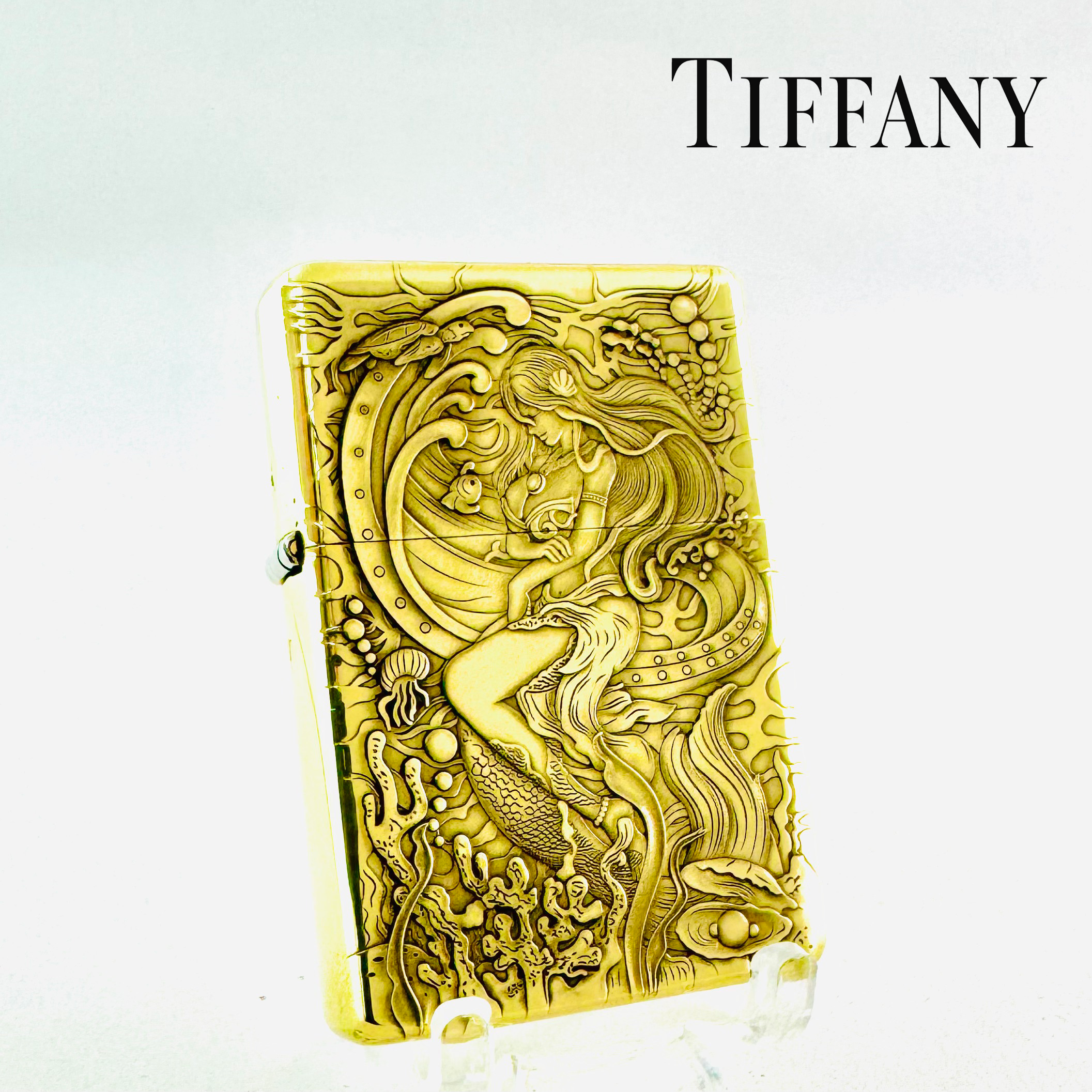 美人鱼双面浮雕工艺火机火凤凰工作室T10原铜加厚盔甲打火机