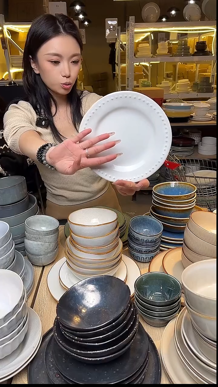 瓷154外贸尾货窑变釉下彩默外微瑕