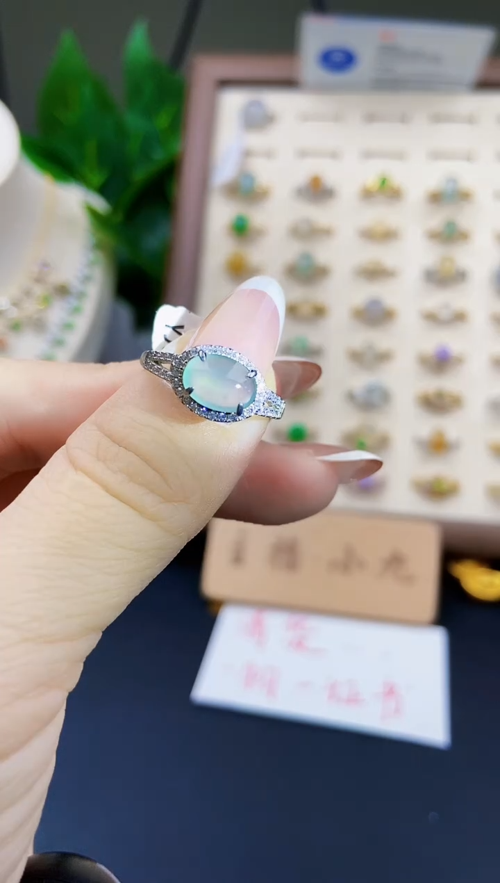 银S925镶嵌戒指翡翠21