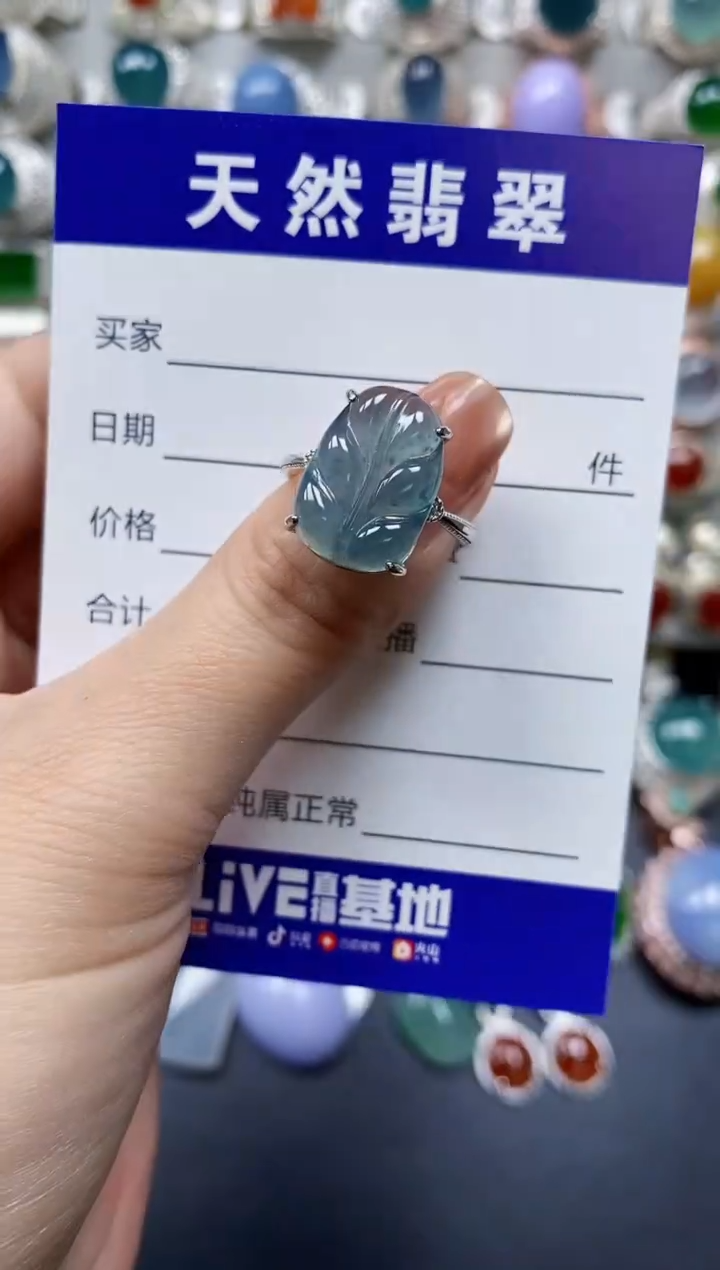 【闪购商品】翡翠戒指银S925镶嵌0024