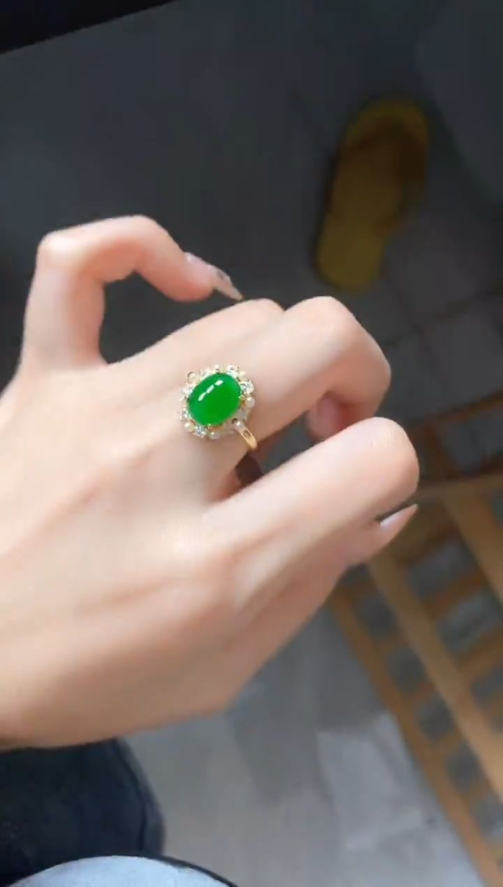 银S925镶嵌戒指翡翠51