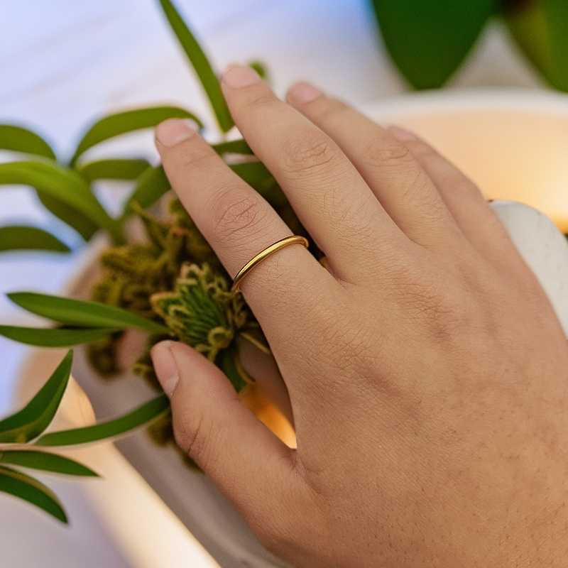 合金戒指 【2㎜素圈磨砂戒指】指环传承经典素款素戒时尚古法