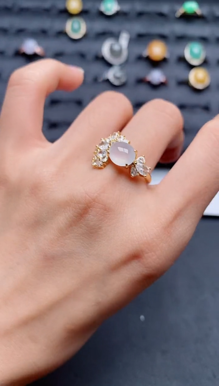 【闪购商品】翡翠戒指银S925镶嵌...............