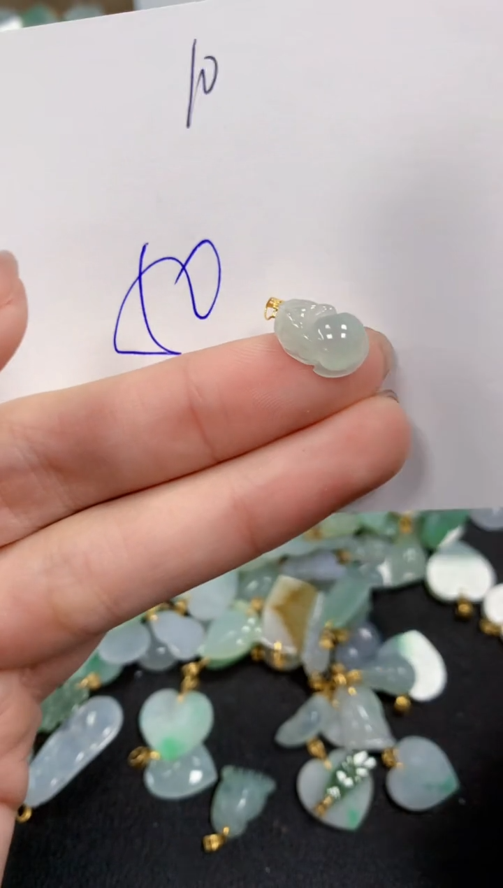 【闪购商品】翡翠颈饰18K金镶嵌 天然翡翠A货