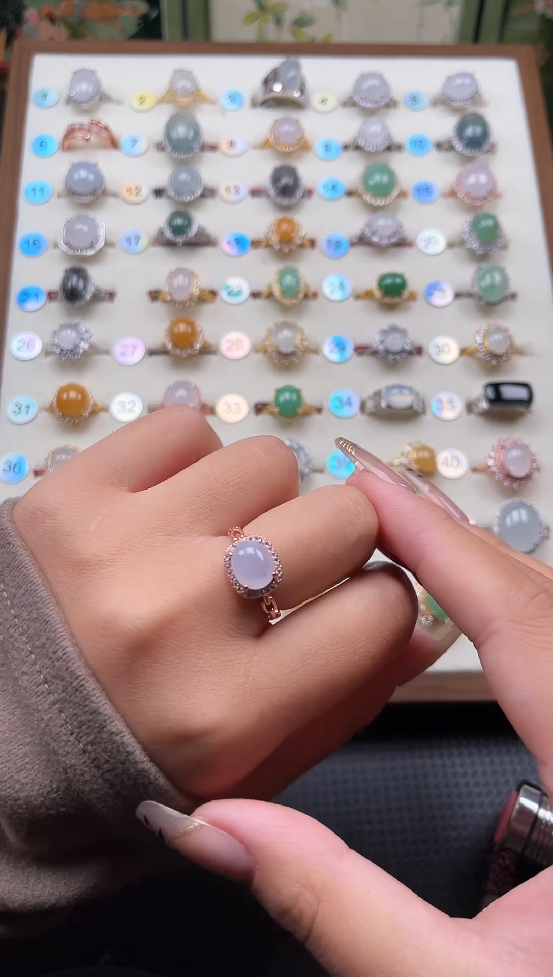 【闪购商品】翡翠戒指银S925镶嵌天然A货翡翠戒指