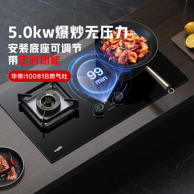 Vatti/华帝i10081B台嵌两用燃气灶5.0kw定时灶煤气灶天然气液化气
