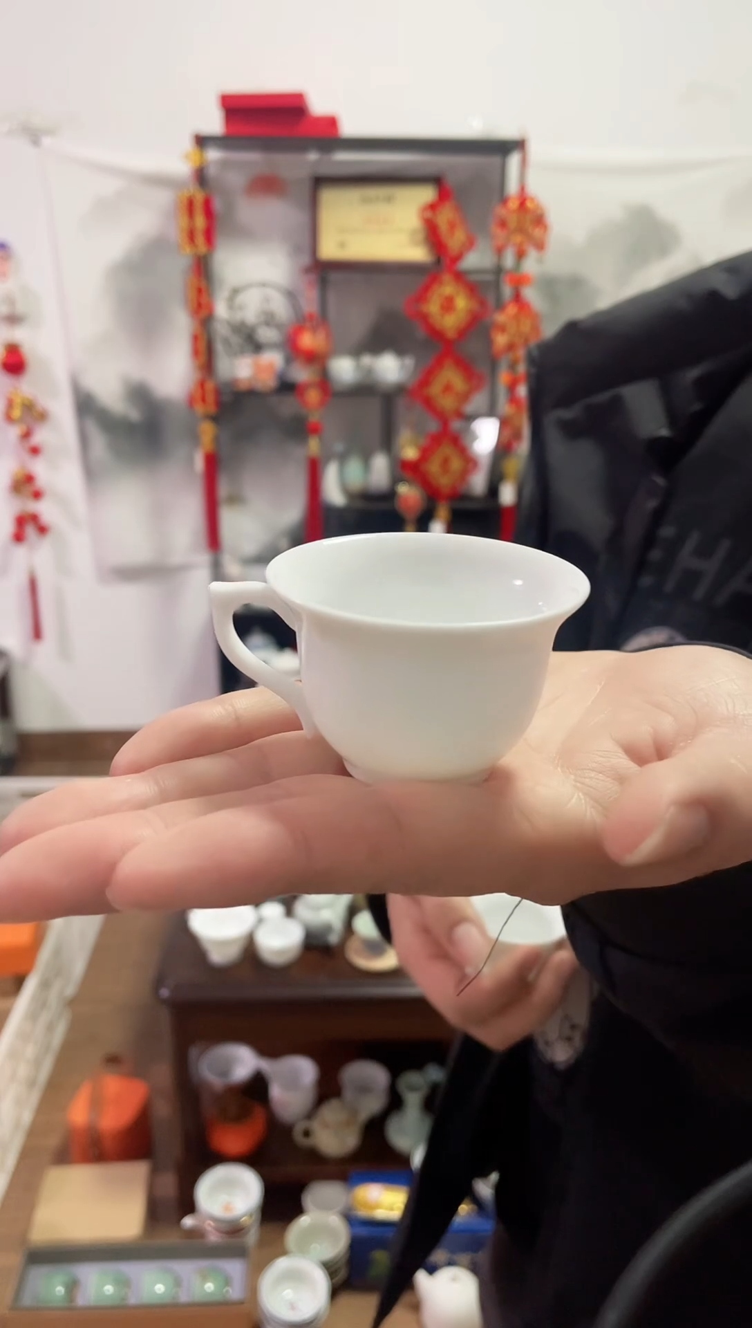 【闪购商品】【瓷心匠物】直播间福利专款带耳杯大12个