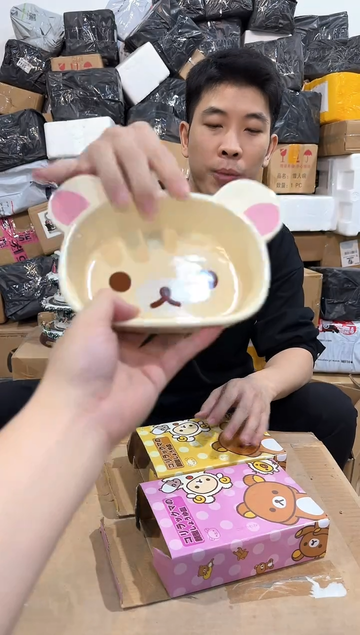 瓷片原盒熊妹深碗