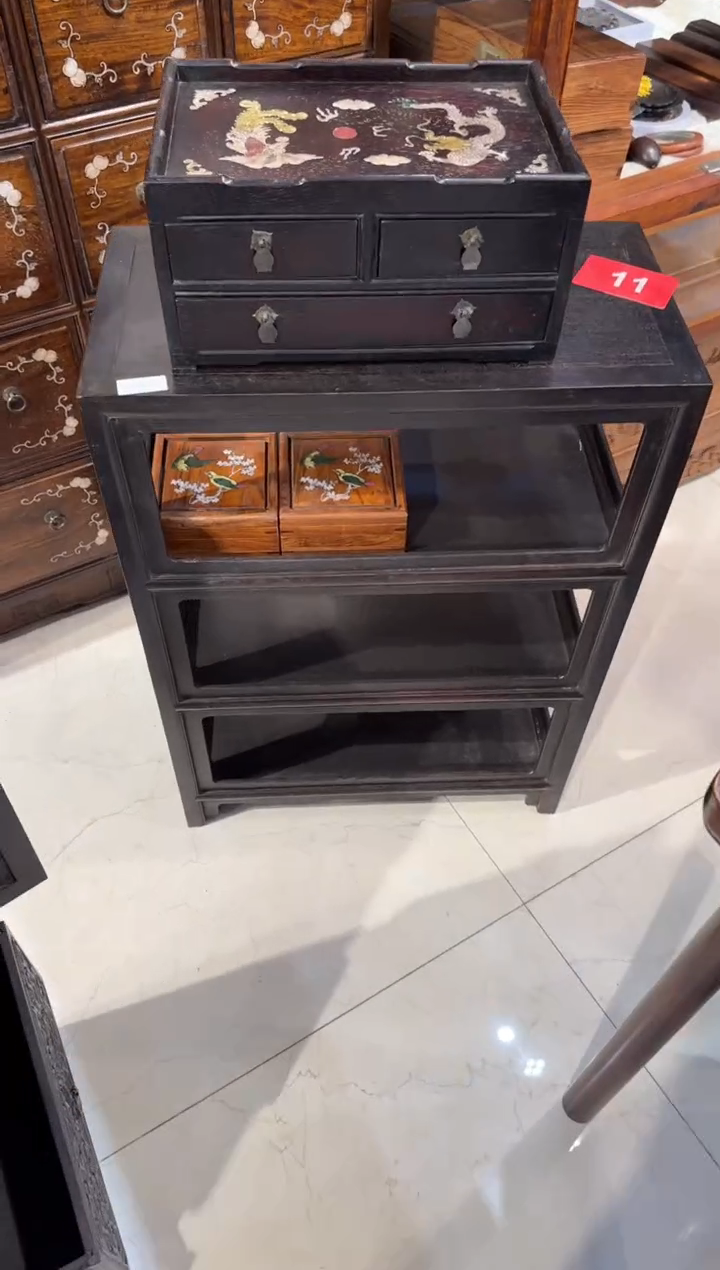 木木头款螃*哥小叶紫檀三层架1800