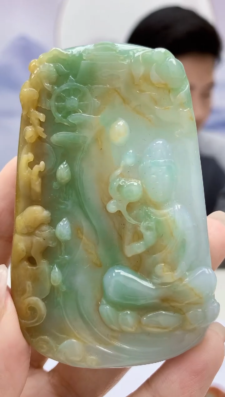 【闪购商品】定制翡翠未镶嵌4917kk-毛货挂件观音130