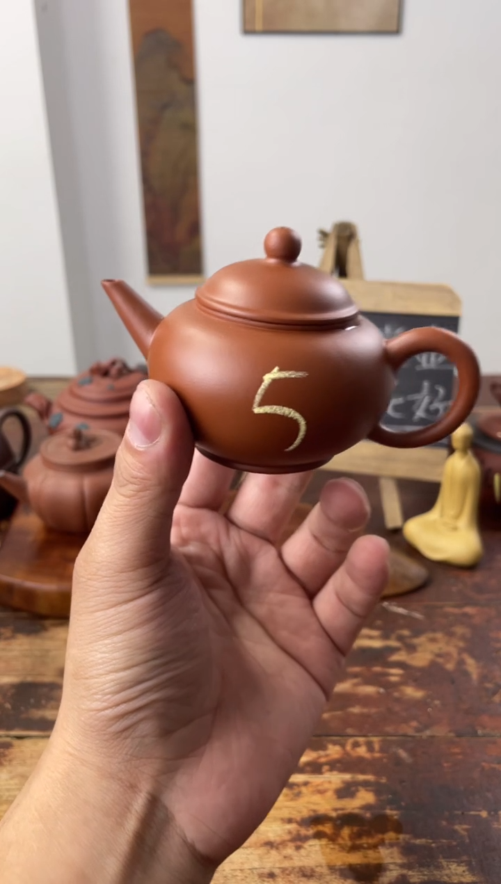 茶杯紫砂90年代老壶工糙泥好朱泥小水平90cc5