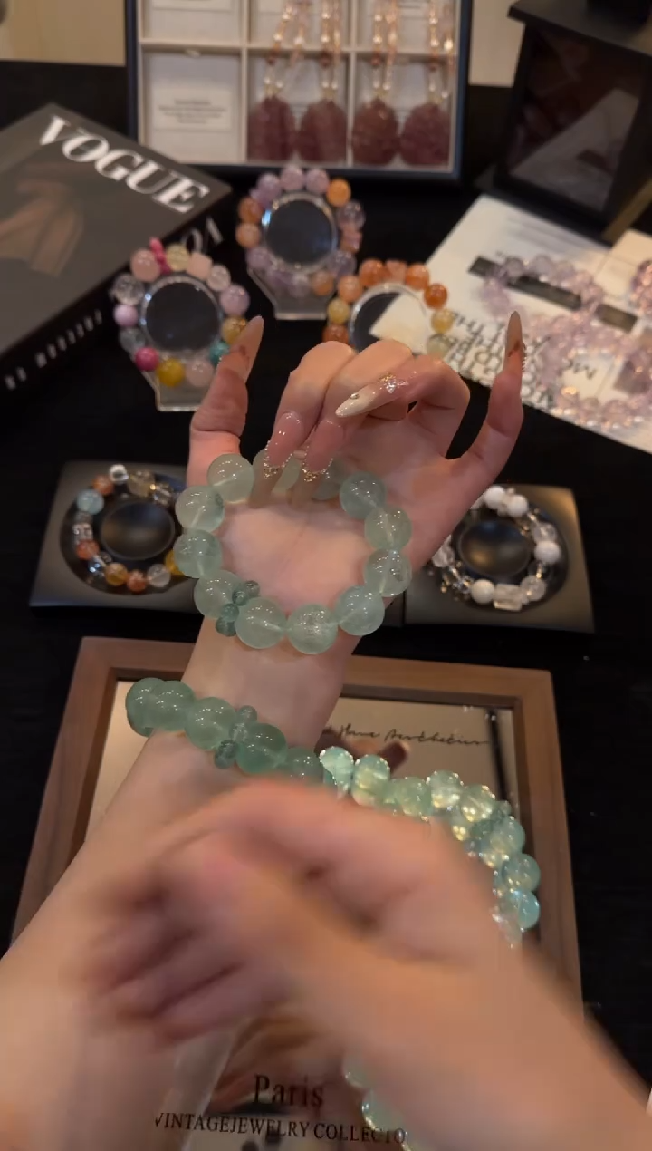 未镶嵌手链水晶春和景明绿萤石x3469