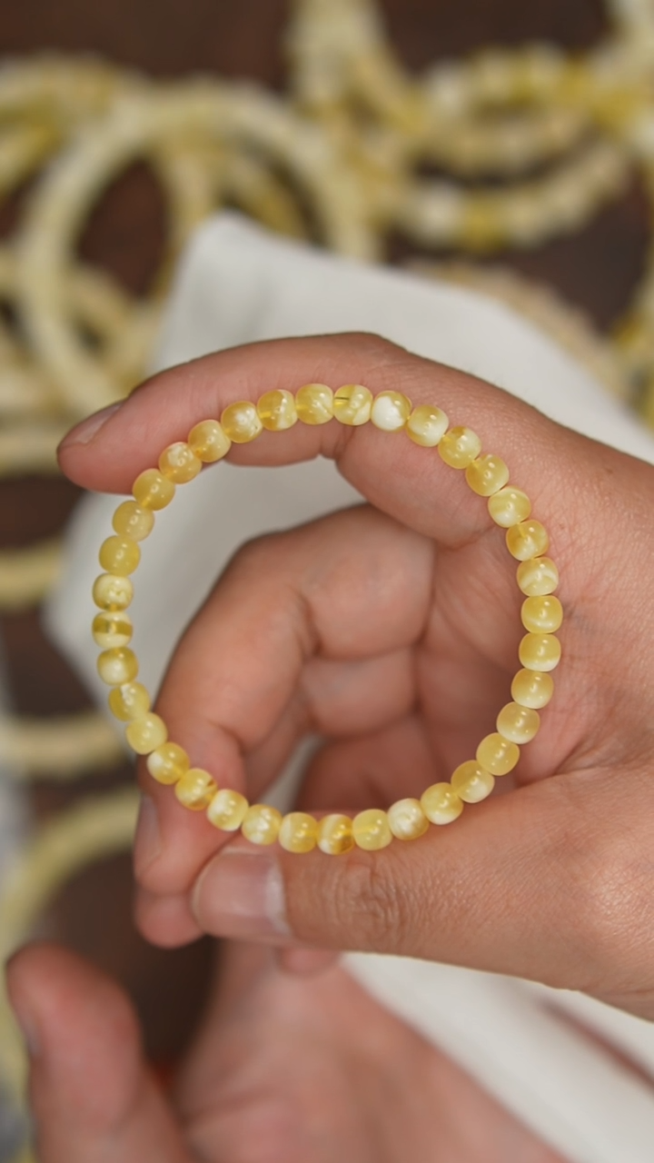 【闪购商品】蜜蜡珠宝奇石未镶嵌约5.5mm+（单件）