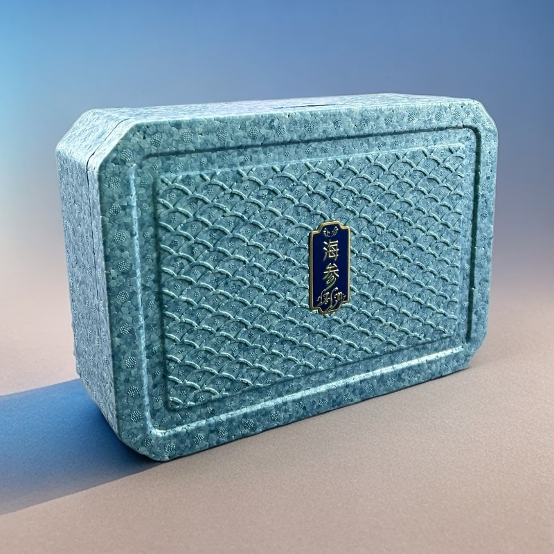   新大款二斤八角专用EPP泡沫箱保温箱海参箱冷链运输礼盒