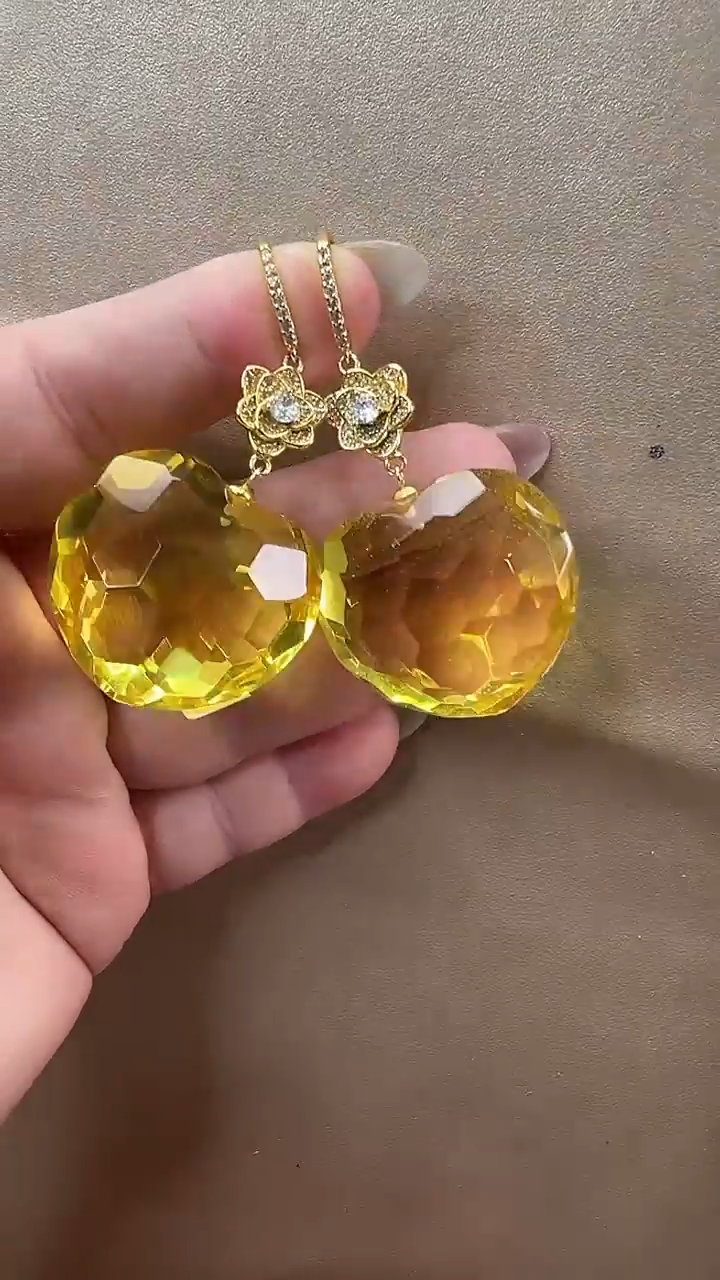 未镶嵌琥珀耳饰耳环