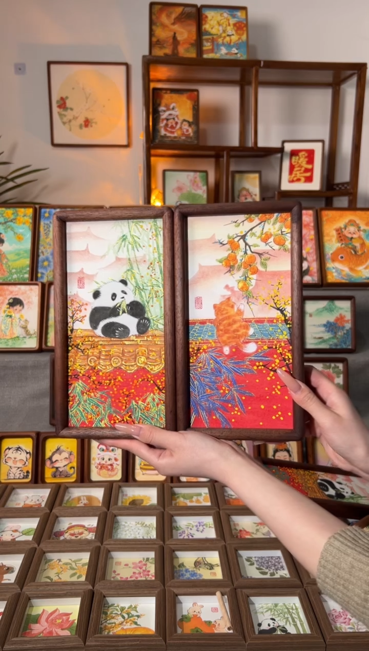【闪购商品】国画故宫一组 手绘国画28