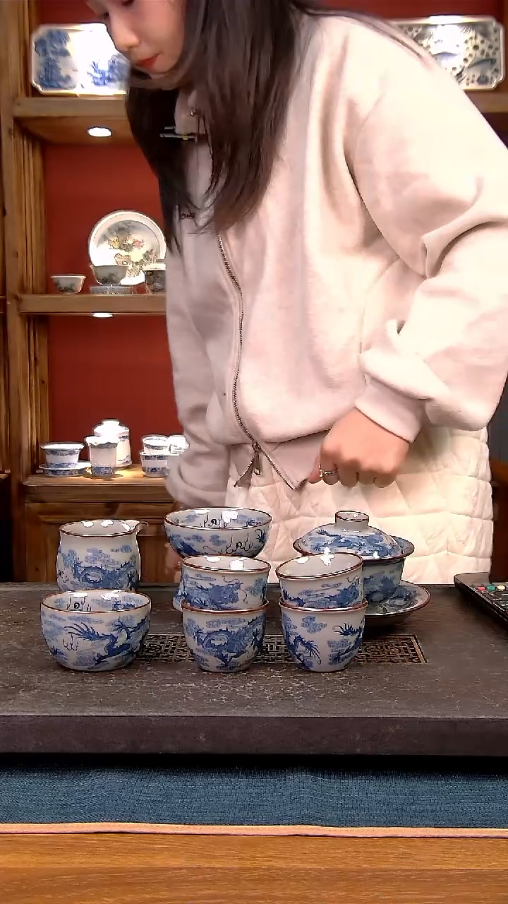 简装家用款8件套 老陶泥开片纹陶瓷茶具