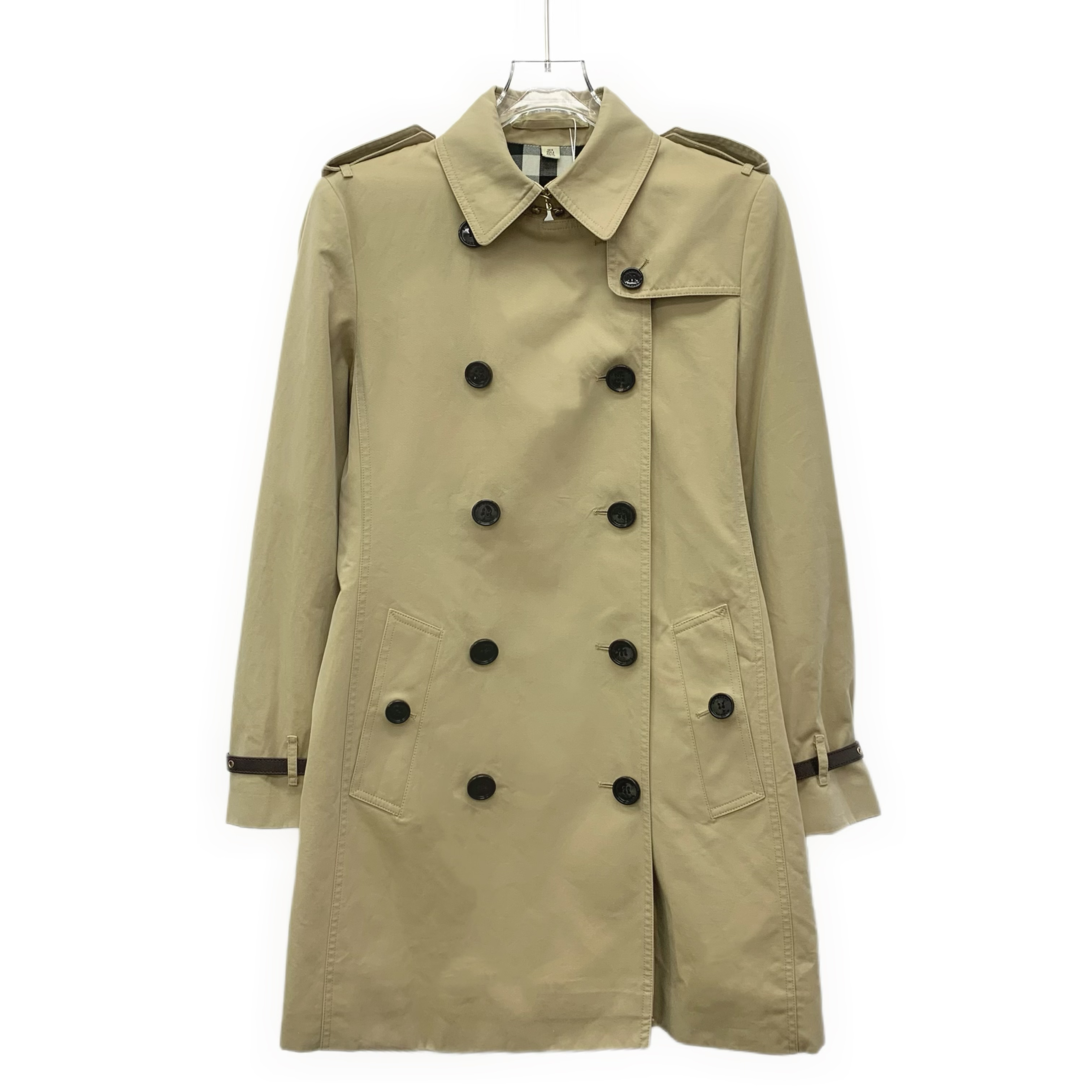 99新 BURBERRY/博柏利  IW0603  棕色棉质翻领风衣 S码