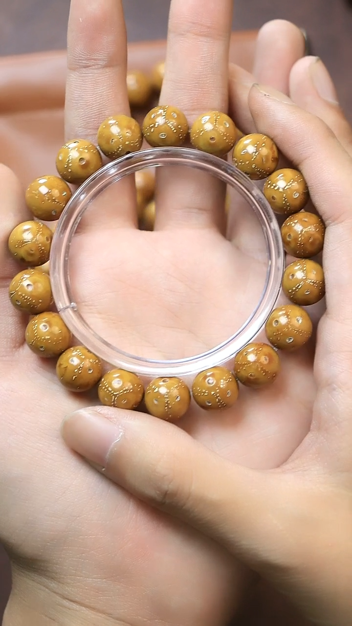 手串紫金鼠11-12MM紫金鼠圆珠黄金甲纯色圆珠S级