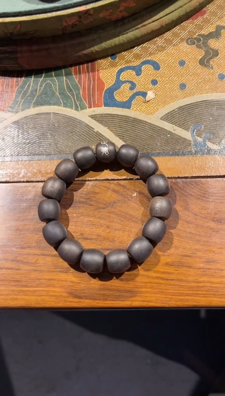 【闪购商品】沉香木手串01 白棋楠桶珠带标沉香手串