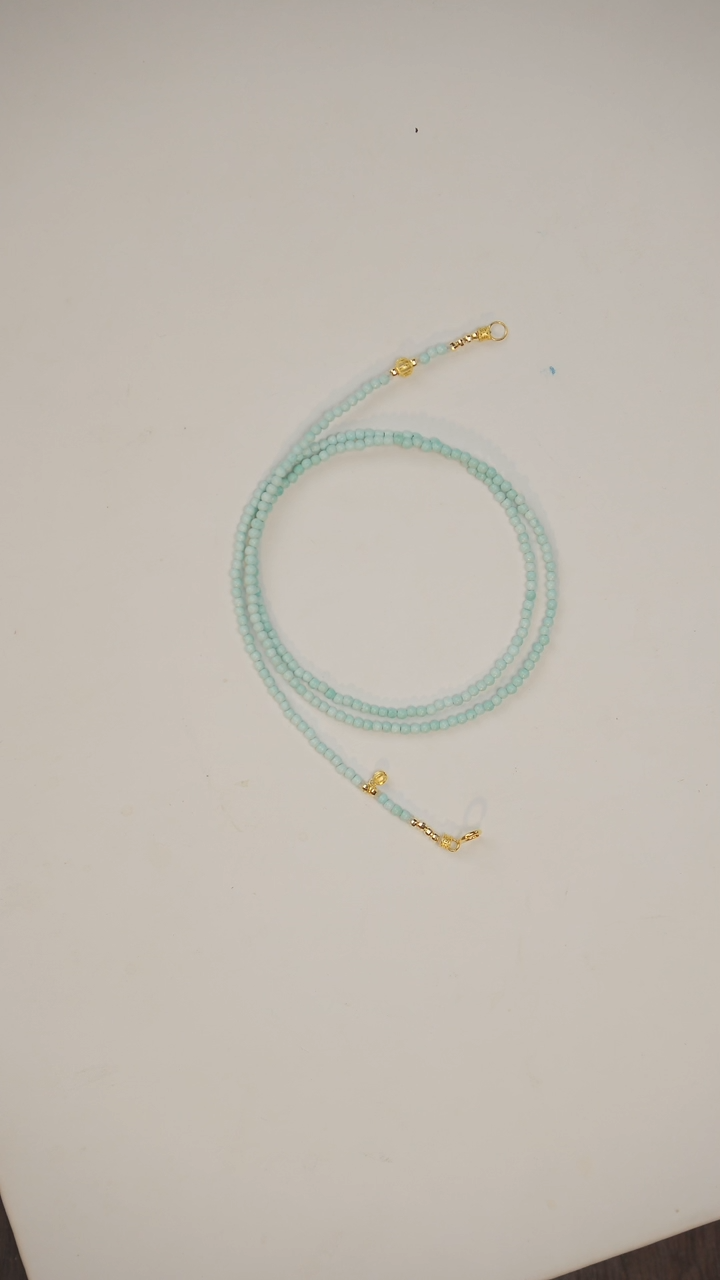 【闪购商品】绿松石手链18K金镶嵌手链