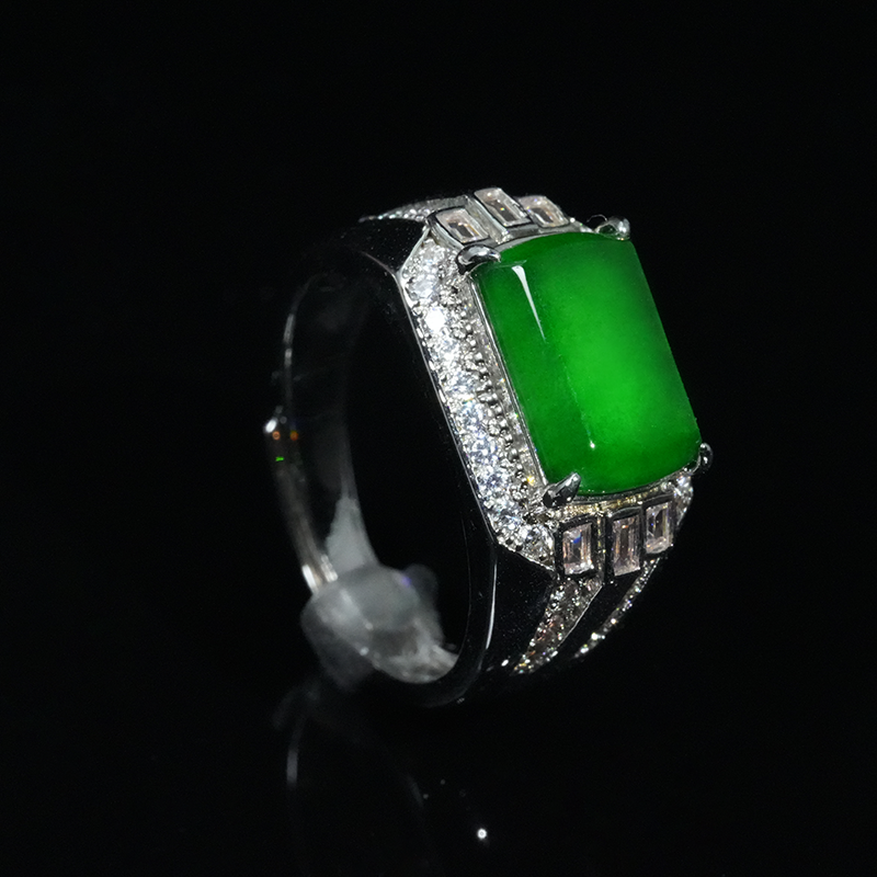 【小胖翡翠】天然翡翠无事牌戒指A货马鞍精美百搭轻奢款-多样性发1