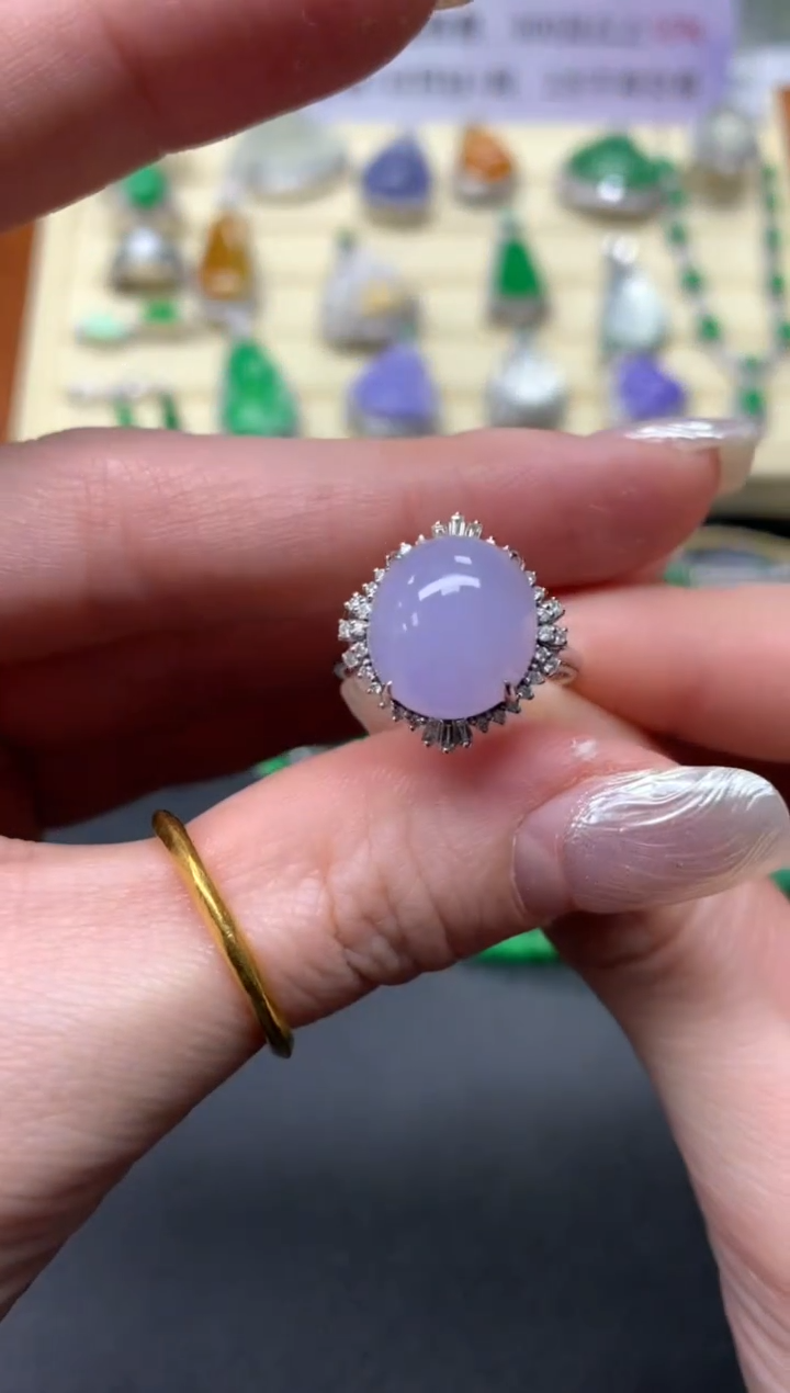 【闪购商品】翡翠戒指18K金镶嵌戒指|3980+398