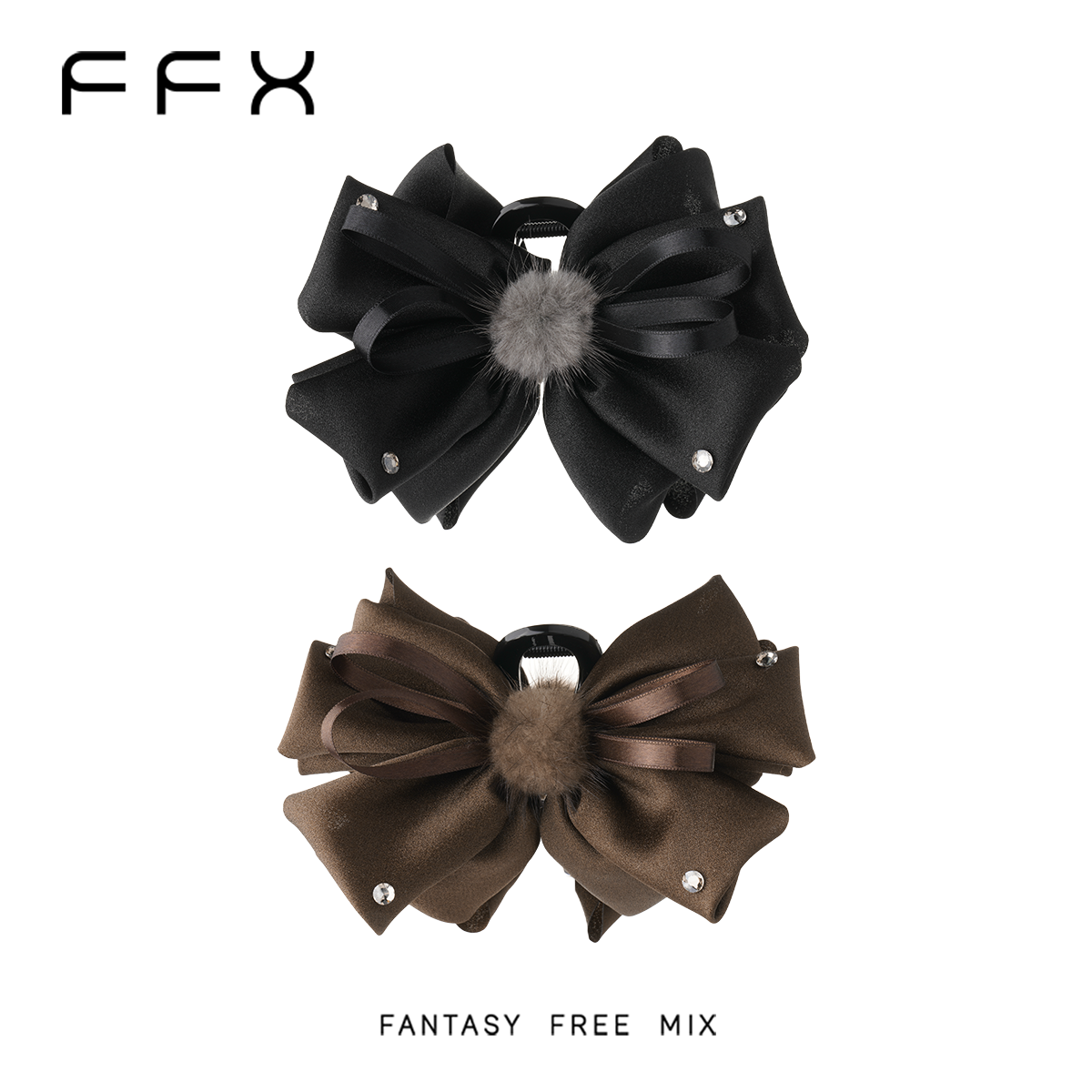 FFX弗弗西【流光蝶影】多层灵动细闪时尚蓬松抓夹