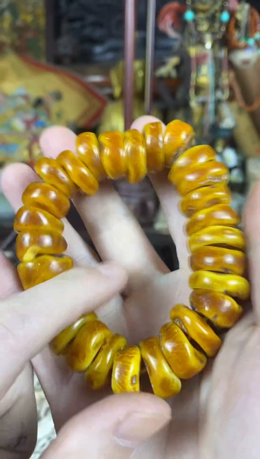 【闪购商品】蜜蜡手链未镶嵌64（收到货有问题联系客服）