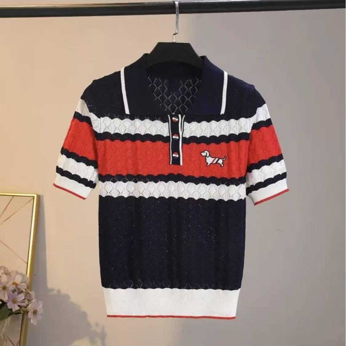 【编码170】气质显瘦薄款短袖春季时尚针织衫百搭休闲