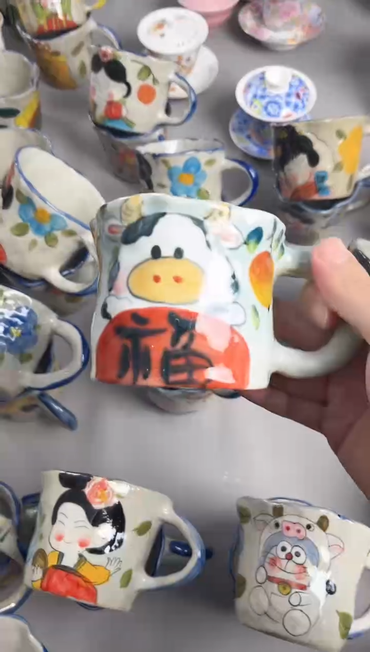 【闪购商品】瓷片手绘高温釉下彩