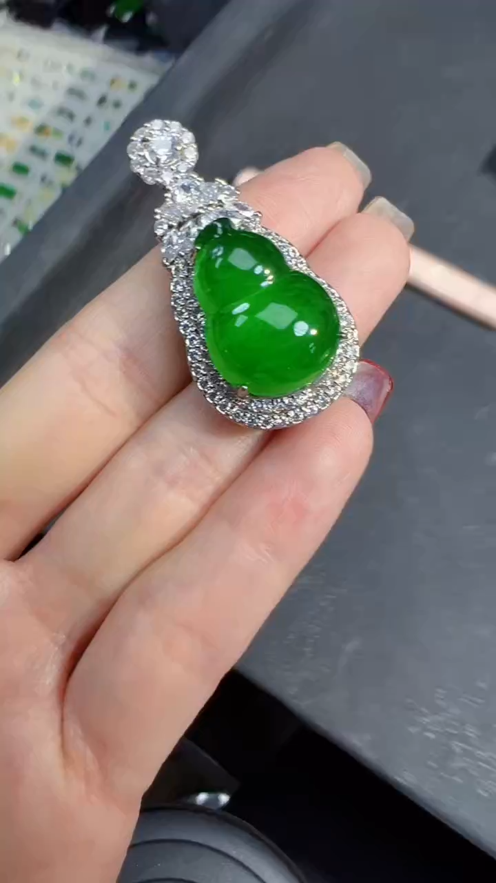 【闪购商品】定制翡翠未镶嵌葫芦商品多样性发货1