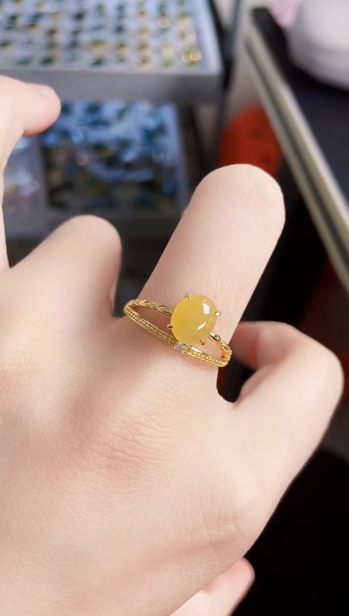 【闪购商品】翡翠戒指银S925镶嵌52252214