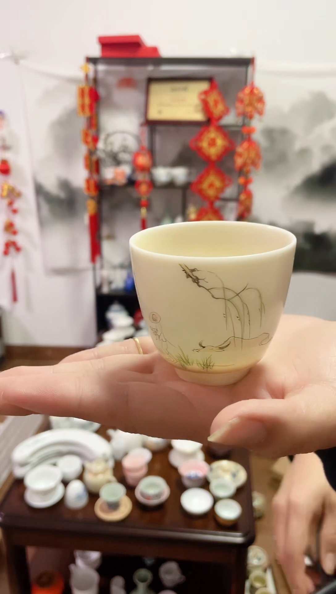 【闪购商品】【瓷心匠物】直播间福利专款手绘淡黄杯