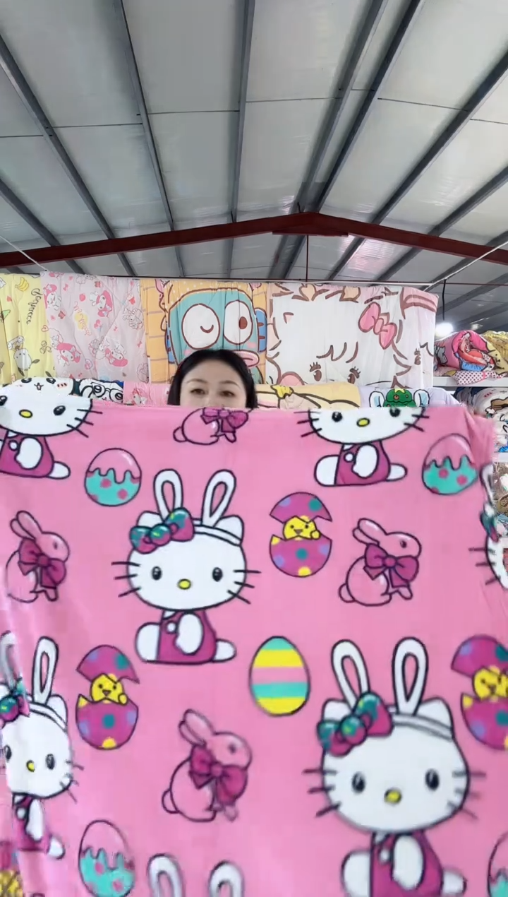 满35包邮   瑕疵100*130左右绒毯子  