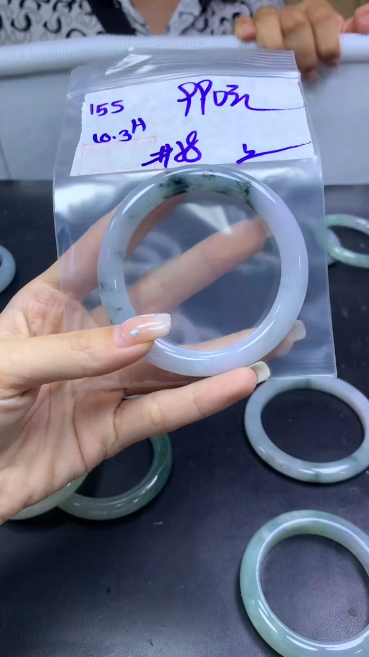 未镶嵌定制翡翠155手镯58丝+990元+拍一发一