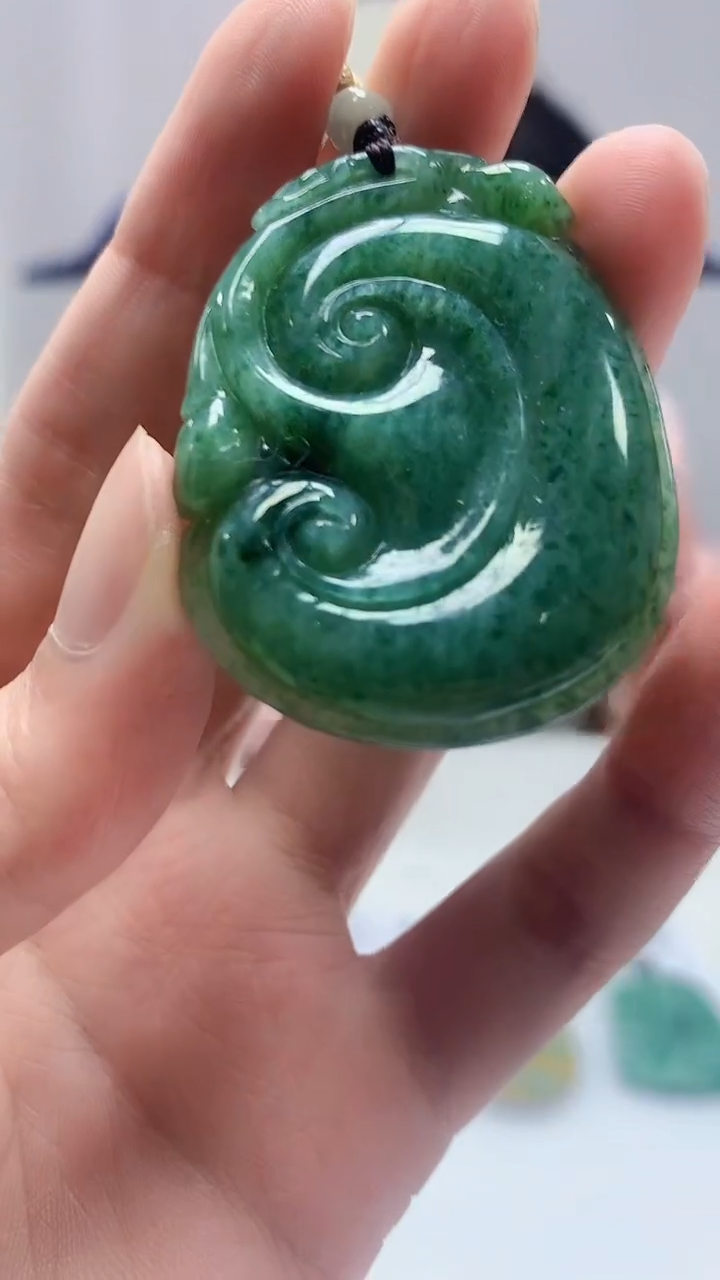 【闪购商品】定制翡翠未镶嵌4852zm-毛货挂件122如意
